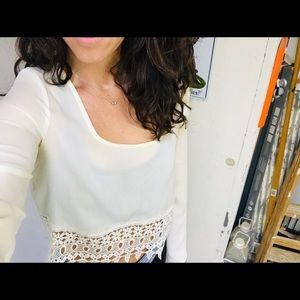 Long sleeve crop top